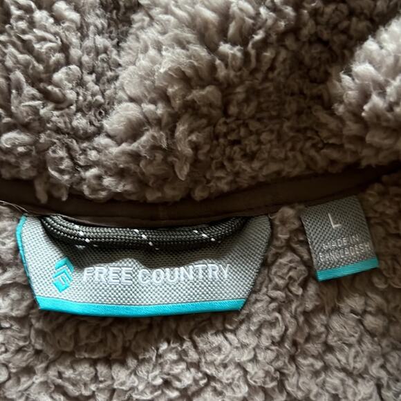 Free Country Size L Gray Fleece Zip Front Vest Outdoor Winter Gorpcore - Picture 5 of 12